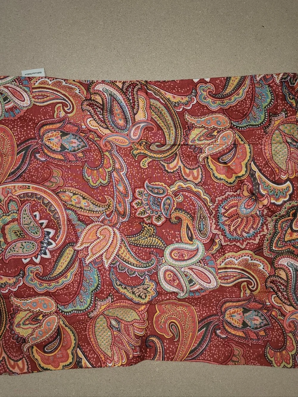 Pottery Barn 20X20 Napkins #4 Set Cotton Linen Red Paisley
